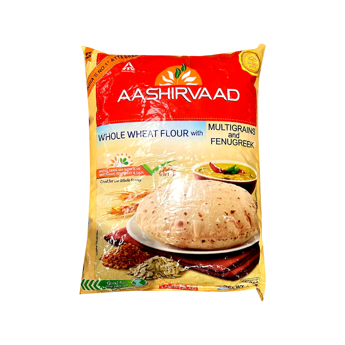 Aashirvaad - Whole Wheat Flour with Multigrains And Fenugreek | 2kg