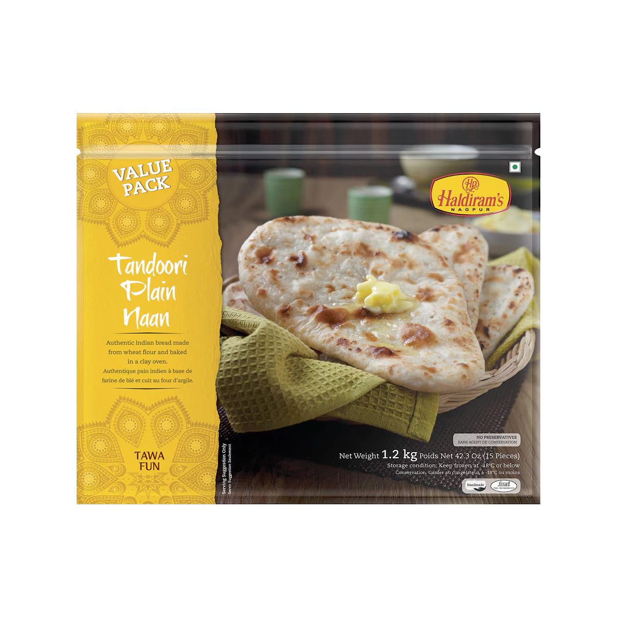 Haldiram's - Nagpur Tandoori Naan 15pcs | 1.2kg