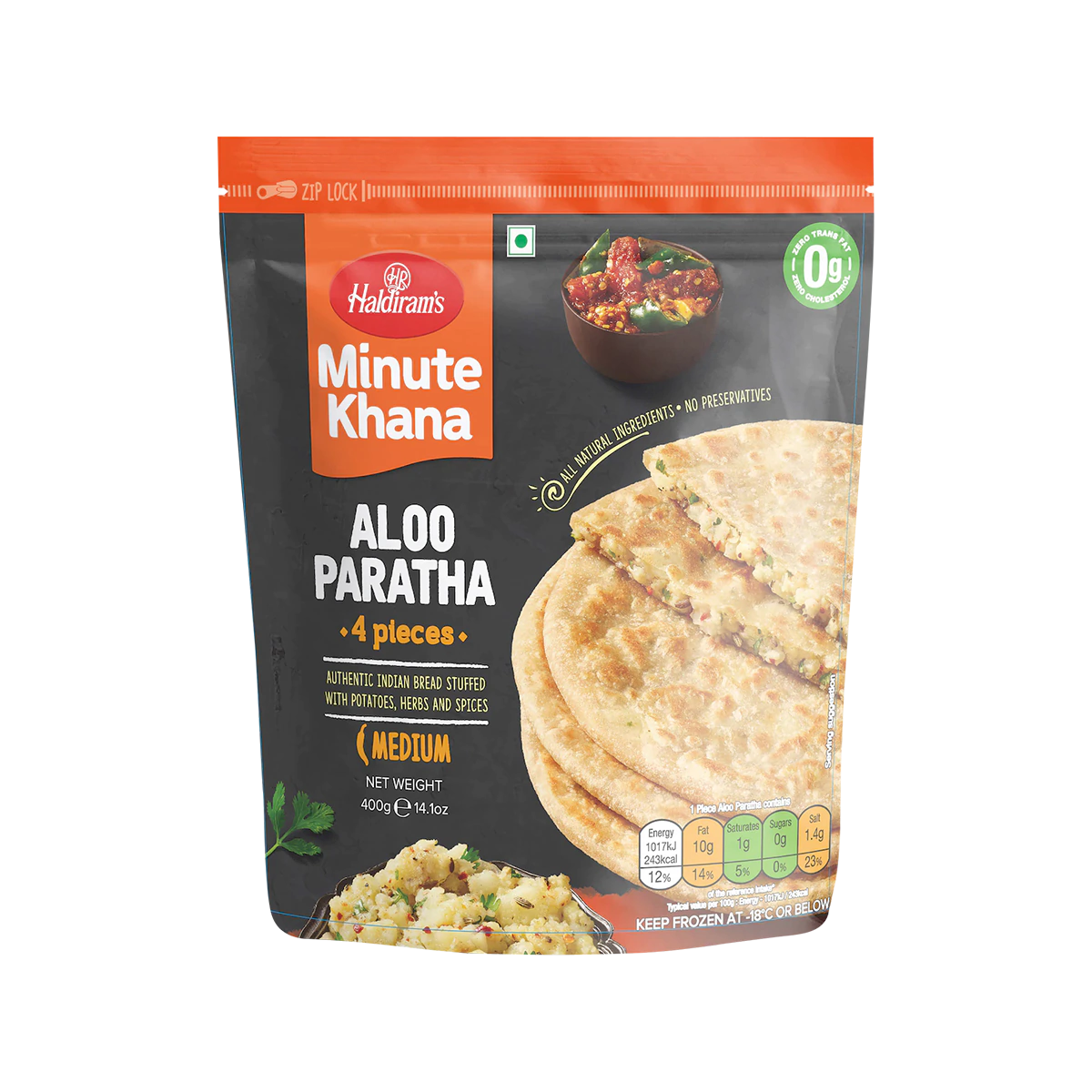 Haldiram's - Aloo Paratha 4Pcs | 400g