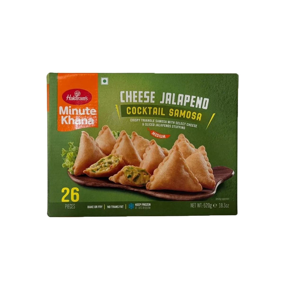 Haldiram's - Jalapeno & Cheese Cocktail Samosa 26Pcs | 520g
