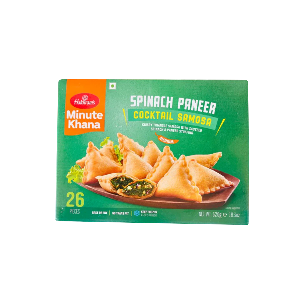 Haldiram's - Spinach Paneer Samosa 26pcs | 520g