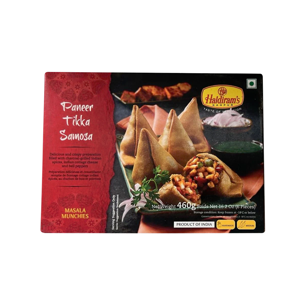 Haldiram's - Paneer Tikka Samosa 6Pcs | 460g